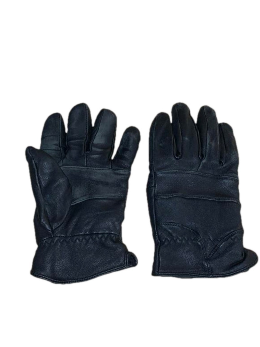 Men’s black leather lined gloves XL